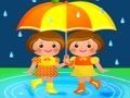 游戏儿童雨天拼图 在线