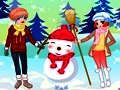 游戏孩子们和雪人装扮 在线