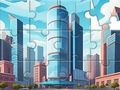 游戏拼图游戏：城市建筑 在线