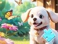 游戏拼图游戏：花园里的狗 在线
