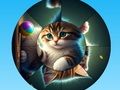 游戏圆形拼图收集可爱小猫的图片 在线