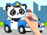 游戏着色书：警察熊猫 在线