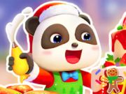 游戏拼图游戏：熊猫宝宝圣诞厨师 在线