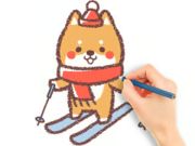 游戏着色书：滑雪小狗 在线