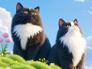 游戏拼图拼图：猫午睡 在线