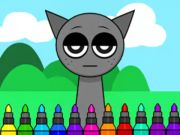 游戏着色书：Sprunki Incredibox Gray 在线