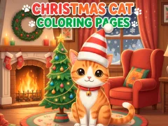 游戏Christmas Cat Coloring Pages在线