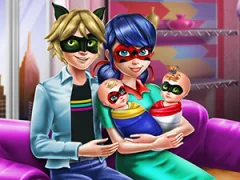 游戏Dotted Girl Family Day在线