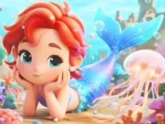 游戏Jigsaw Puzzle: Chibi Mermaid Marshmallow Jellyfish在线