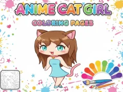 游戏Anime Cat Girl Coloring Pages在线