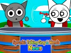 游戏Sprunki: Talking Gray & Wenda News在线