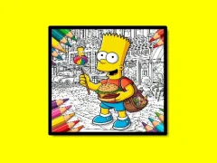 游戏Back To School Simpsons Coloring Book在线