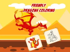 游戏Friendly Dragons Coloring在线
