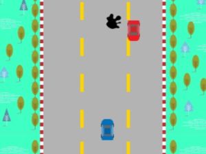 游戏带有汽车的道路在线