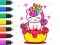 游戏Coloring Book: Unicorn Cupcake在线