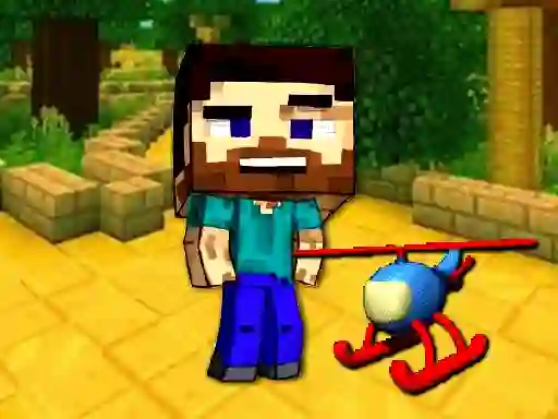 游戏Mineblock Helicopter Adventure在线