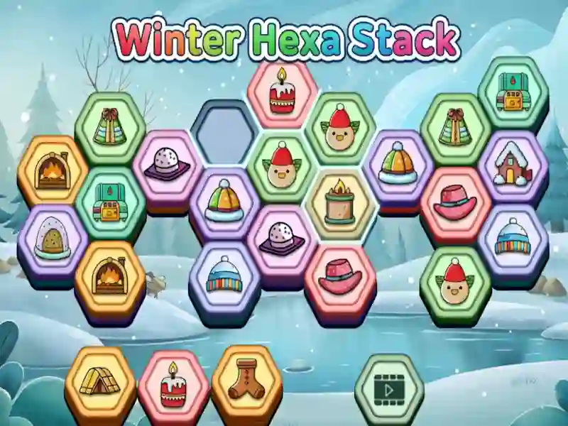 游戏Winter Hexa Stack在线