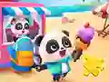 游戏Jigsaw Puzzle: Baby Panda Ice Cream Car在线