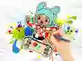 游戏Coloring Book: Toca Boca Skateboard在线