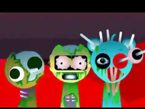 游戏Sprunki Music Scary Beat Box在线