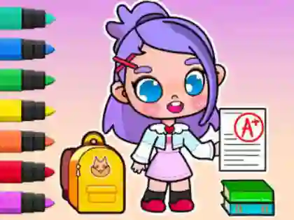游戏Coloring Book: Avatar School Day在线