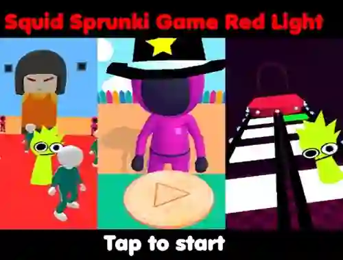 游戏Squid Sprunki Game Red Light在线