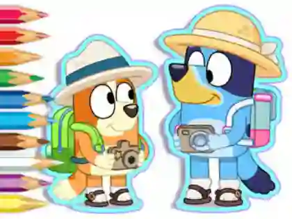 游戏Coloring Book: Bluey Camping在线