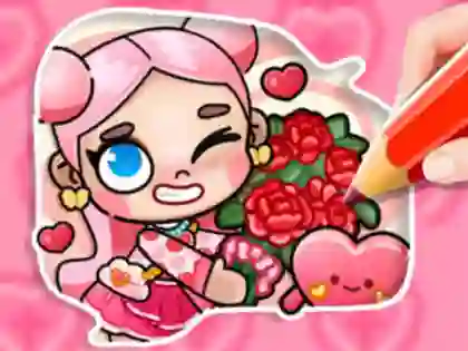 游戏Coloring Book: Avatar Valentine's在线
