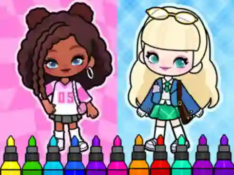 游戏Coloring Book: Aha World Sporty Girl在线