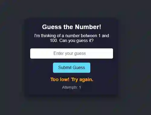 游戏Number Guessing在线