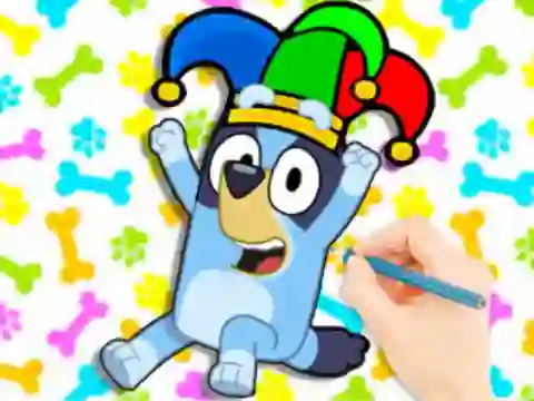 游戏Coloring Book: Clown Bluey在线