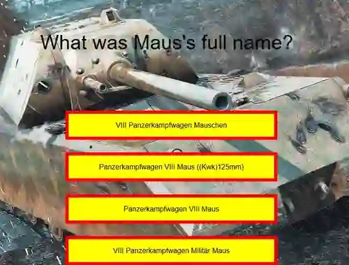 游戏Tank Quiz: Maus在线