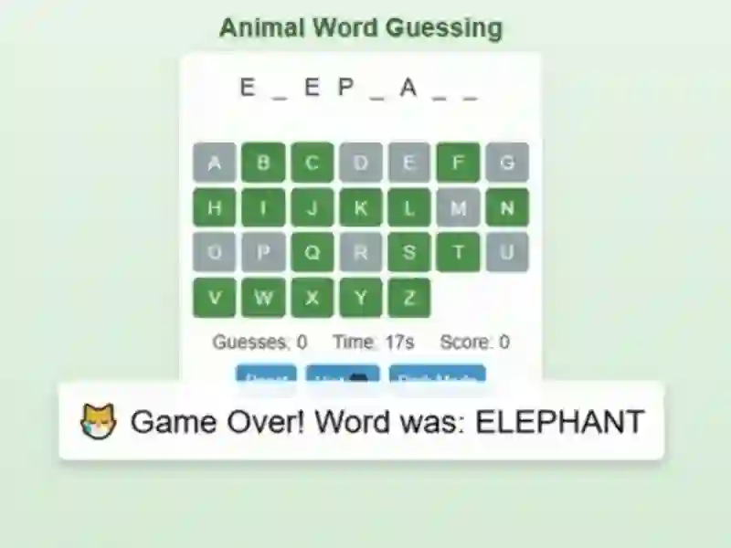 游戏Animal Word Guessing Game在线