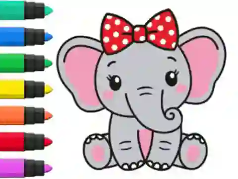游戏Coloring Book: Elephant在线