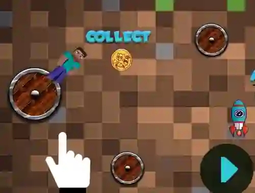 游戏Mineblock Rotate And Fly Adventure在线
