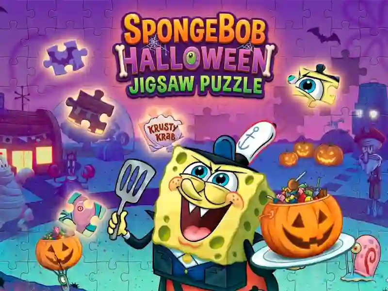 游戏SpongeBob Halloween Jigsaw Puzzle在线