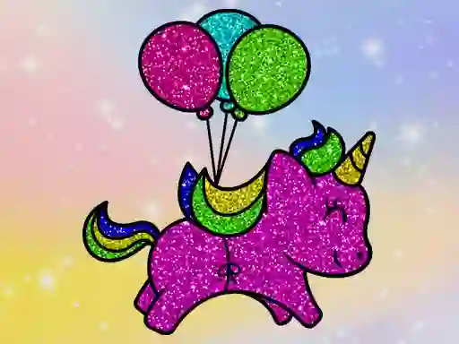 游戏Coloring Book Glittered Unicorns在线