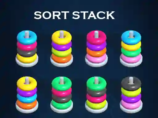 游戏Sort Stack color Hoop Game在线