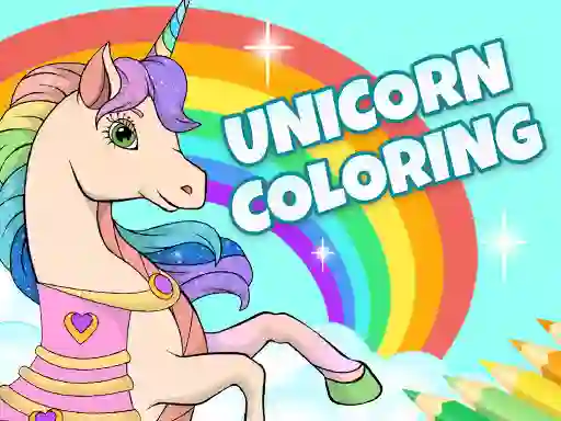 游戏Unicorn Dress Up Coloring Book在线