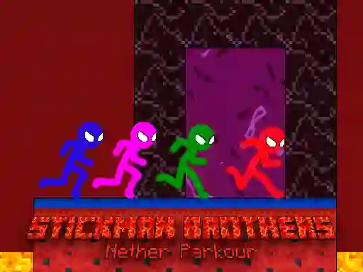 游戏Stickman Brothers Nether Parkour在线