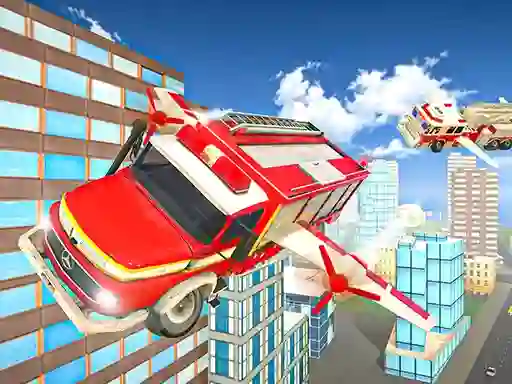 游戏Flying Fire Truck Driving Sim在线