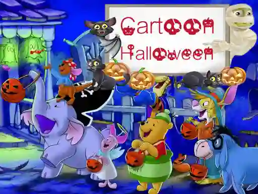 游戏Cartoon Halloween Slide Puzzle在线
