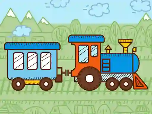 游戏Trains For Kids Coloring在线