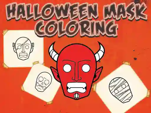 游戏Halloween Mask Coloring Book在线