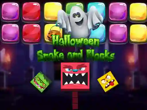 游戏Halloween Snake and Blocks在线
