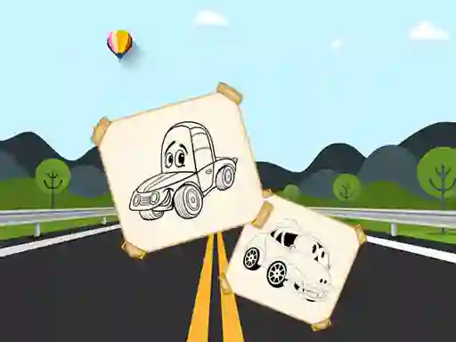 游戏Funny Cars For Kids Coloring在线