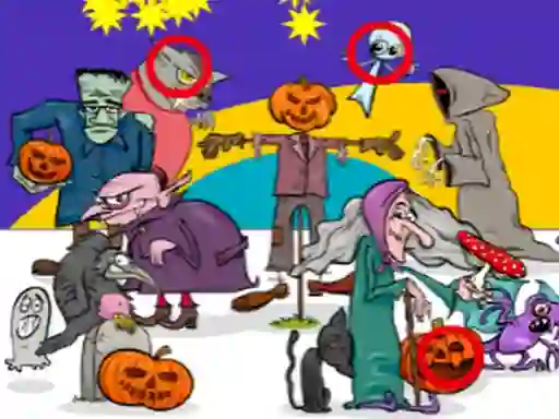 游戏Find 5 Differences Halloween在线