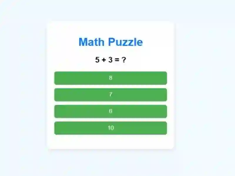 游戏Math Puzzle在线