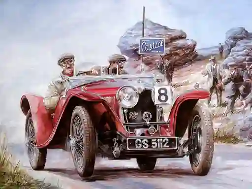 游戏Painting Vintage Cars Jigsaw Puzzle 2在线