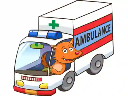 游戏Cartoon Ambulance Puzzle在线